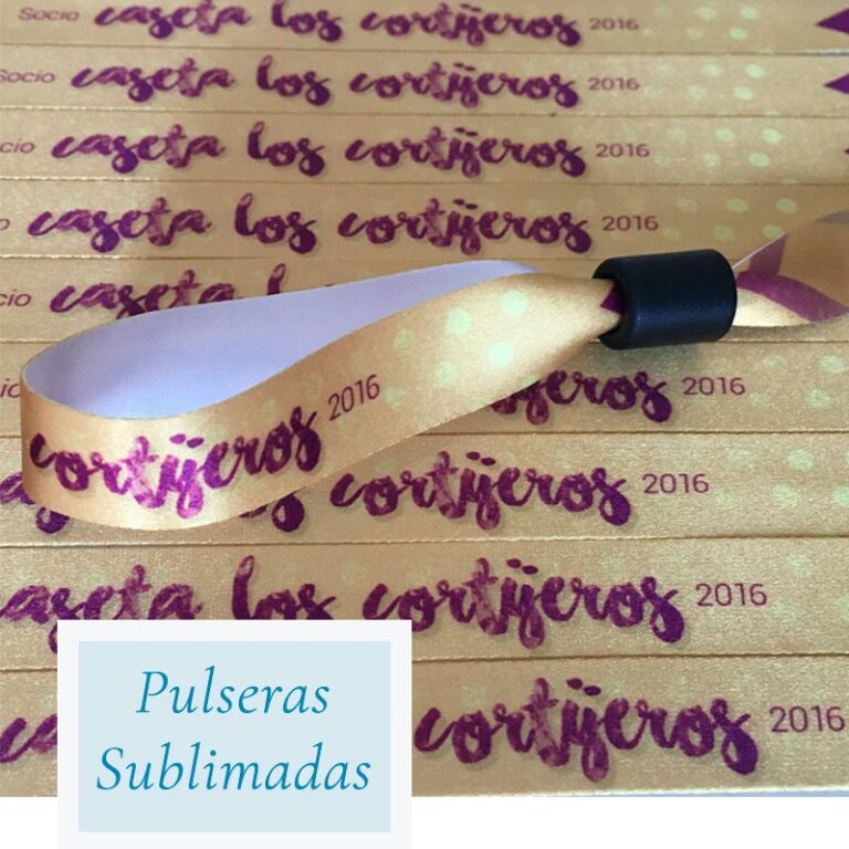 Pulsera de tela sublimada personalizada