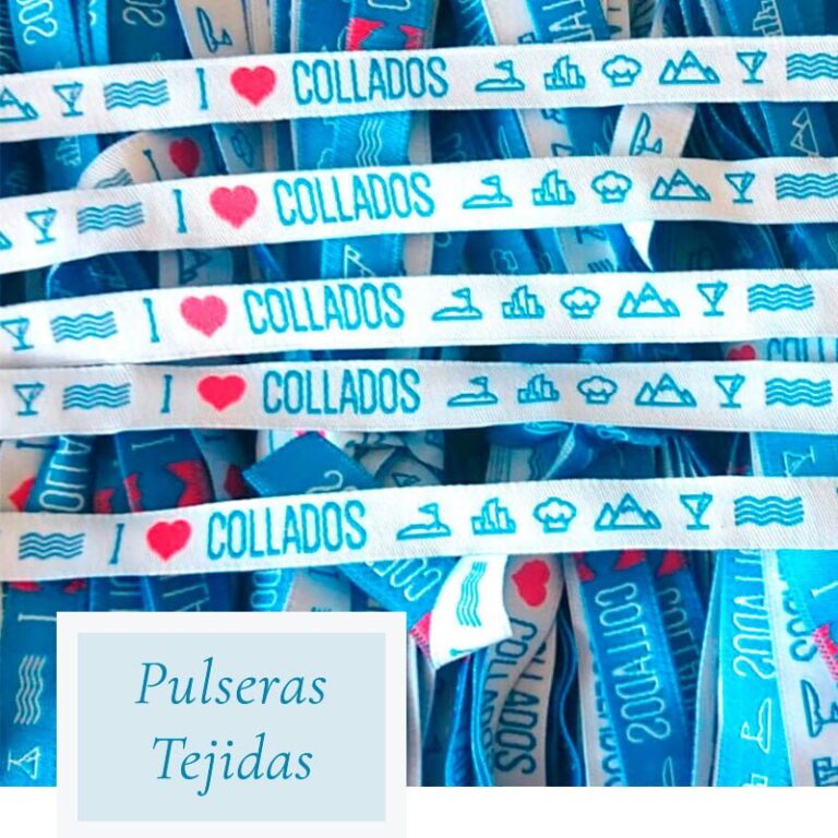 Pulsera de tela tejida o bordada personalizada